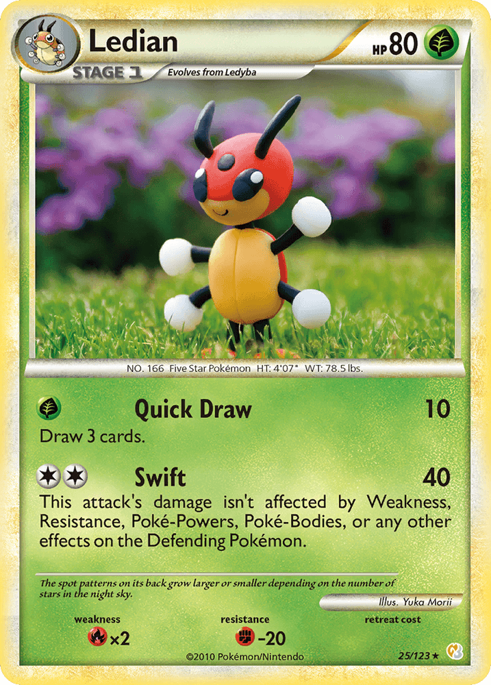 Ledian (25/123) [HeartGold & SoulSilver: Base Set] (Online Only)
