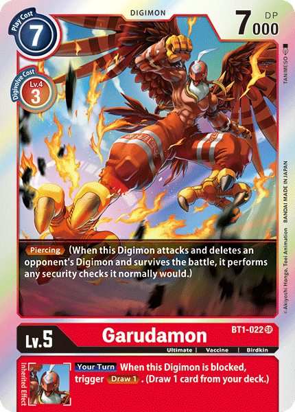 Garudamon [BT1-022] [Release Special Booster Ver.1.0] (ONLINE ORDER ONLY)