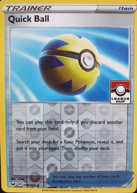 Quick Ball (179/202) (League Promo Staff) [Sword & Shield: Base Set] (Online Only)