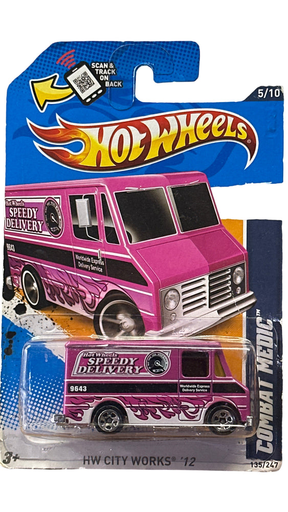 2012 Hot Wheels #135 HW City Works 5/10 Combat Medic Pink Variant (Online Order Only)