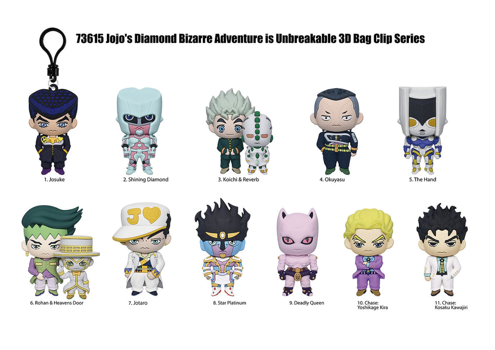 Jojo’s Bizarre Adventure 3D Foam Bag Clip, Series 3 Blind Bag (ONLINE ORDER ONLY)