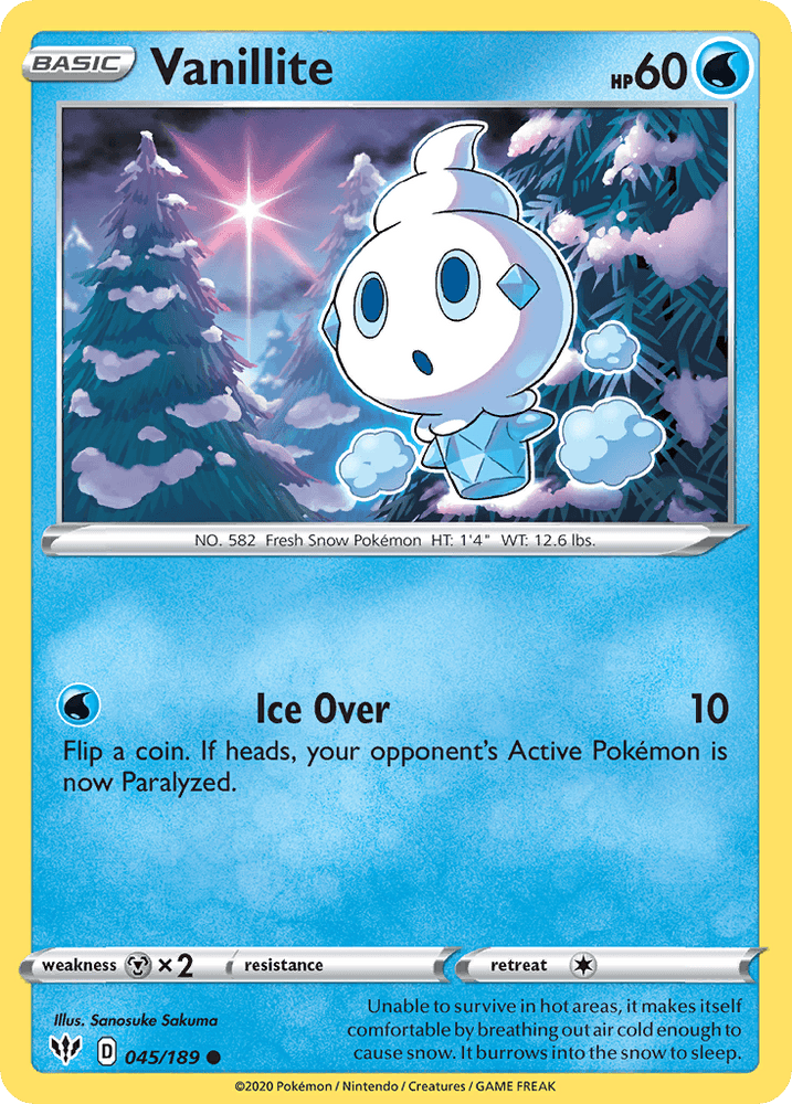 Vanillite (045/189) [Sword & Shield: Darkness Ablaze] (Online Only)