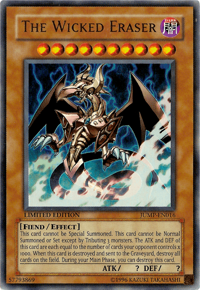The Wicked Eraser [JUMP-EN016] Ultra Rare (ONLINE ORDER ONLY)
