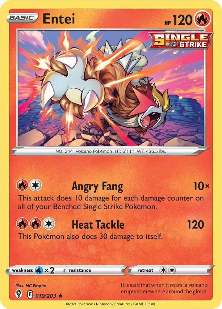 Entei (019/203) [Sword & Shield: Evolving Skies] (Online Only)