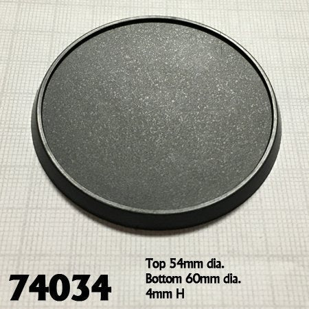 Reaper Miniatures: Round Plastic Gaming Base - 60mm (10) (ONLINE ORDER ONLY)