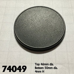 Reaper Miniatures: Round Plastic Gaming Base - 50mm (10) (ONLINE ORDER ONLY)