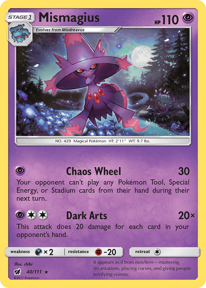 Mismagius (40/111) [Sun & Moon: Crimson Invasion] (Online Only)