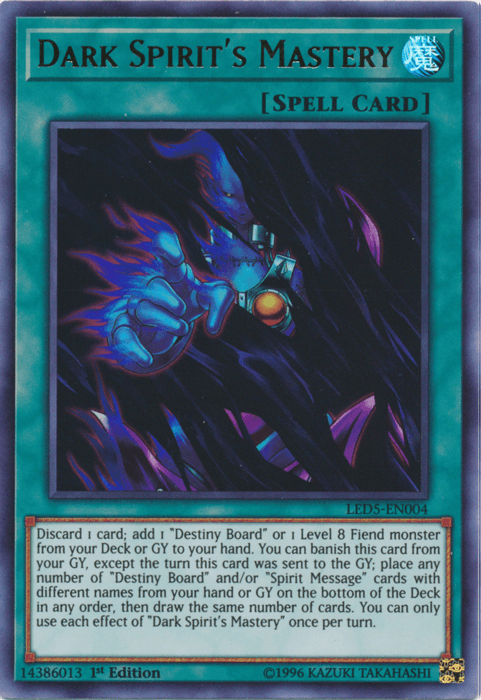 Dark Spirit's Mastery [LED5-EN004] Ultra Rare (ONLINE ORDER ONLY)