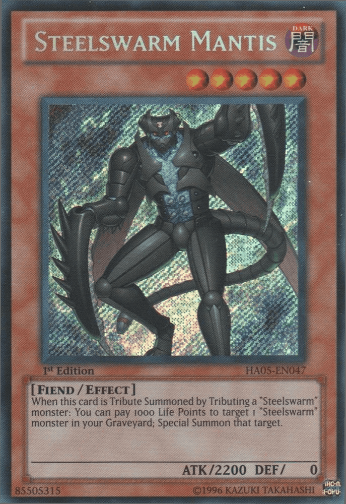 Steelswarm Mantis [HA05-EN047] Secret Rare (ONLINE ORDER ONLY)