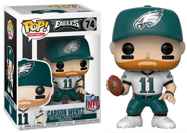 Carson Wentz (White Jersey, Philadelphia Eagles, NFL) 74 (Online Order Only)
