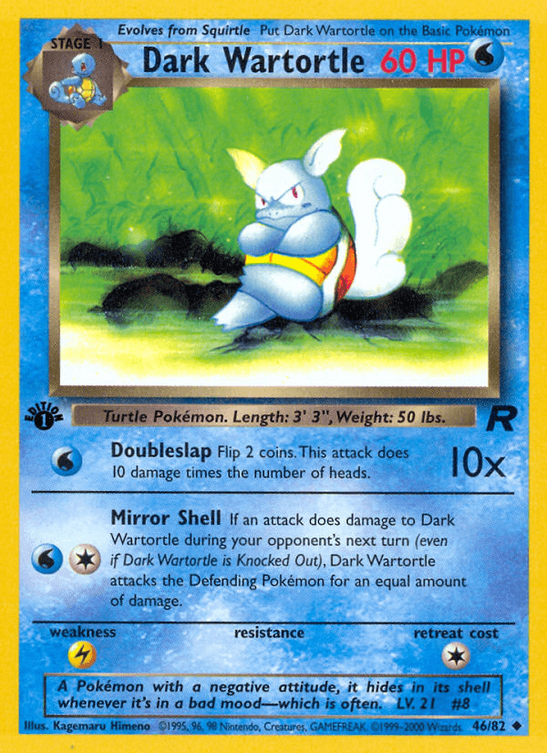 Dark Wartortle (46/82) [Team Rocket 1st Edition] (Online Only)
