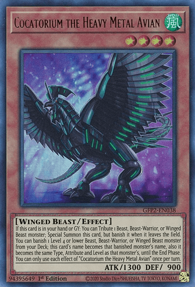 Cocatorium the Heavy Metal Avian [GFP2-EN038] Ultra Rare (ONLINE ORDER ONLY)