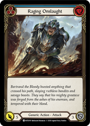 Raging Onslaught (Blue) [U-WTR190] (Welcome to Rathe Unlimited)  Unlimited Rainbow Foil - Anime Imports LLC