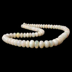 7.5-13mm Ethiopian Opal plain rondelle beads 18 inch 79 pieces AA (ONLINE ORDER ONLY)