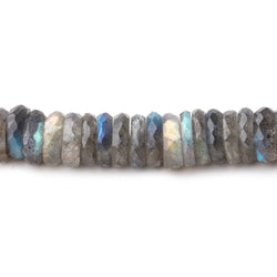 6-6.5mm Labradorite faceted heishi beads 7.5 inches 82 pieces (ONLINE ORDER ONLY)
