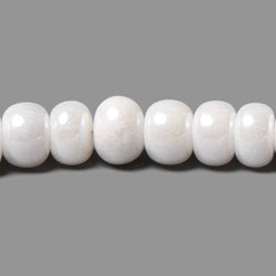 7.5-8mm Mystic White Quartz plain rondelle beads 8 inch 37 pieces (ONLINE ORDER ONLY)