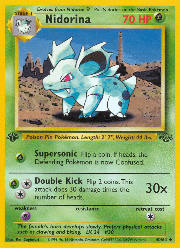 Nidorina (40/64) [Jungle 1st Edition] (Online Only)