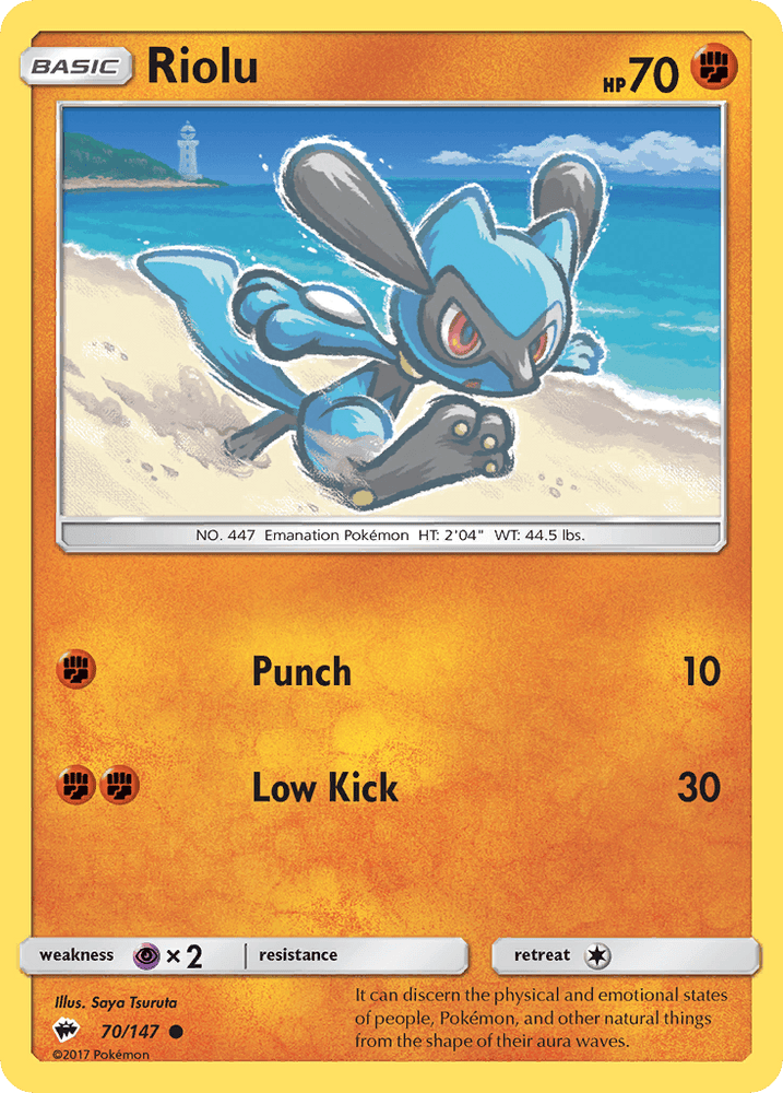 Riolu (70/147) [Sun & Moon: Burning Shadows] (Online Only)