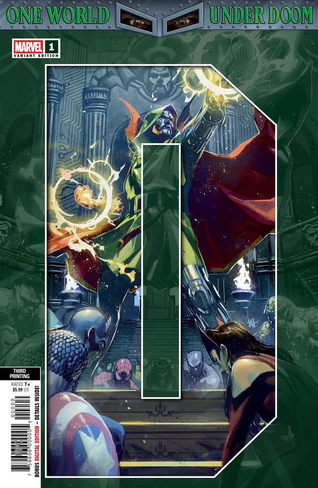 One World Under Doom #1 Ben Harvey 3RD Printing Variant (ONLINE ORDER ONLY)