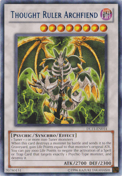 Thought Ruler Archfiend (Blue) [DL11-EN014] Rare (ONLINE ORDER ONLY)
