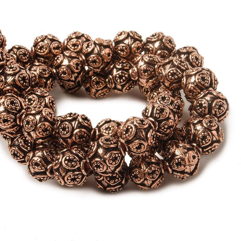 7.5mm Antiqued Copper Bali Design 8 inch 27 pcs (ONLINE ORDER ONLY)
