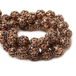 7.5mm Antiqued Copper Bali Design 8 inch 27 pcs (ONLINE ORDER ONLY)