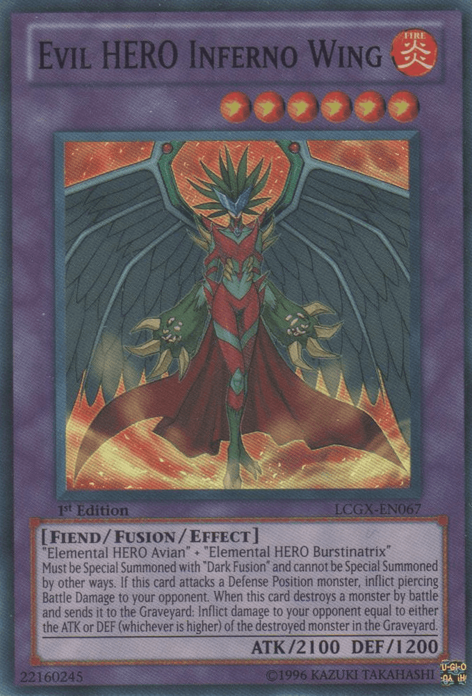 Evil HERO Inferno Wing [LCGX-EN067] Super Rare (ONLINE ORDER ONLY)