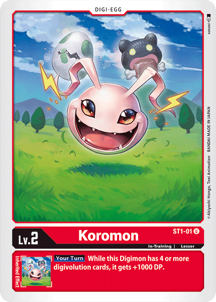 Koromon [ST1-01] [Starter Deck: Gaia Red] (ONLINE ORDER ONLY)