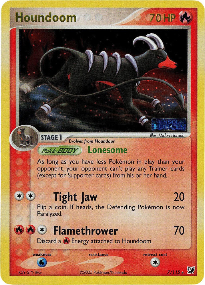 Houndoom (7/115) (Stamped) [EX: Unseen Forces] (Online Only)