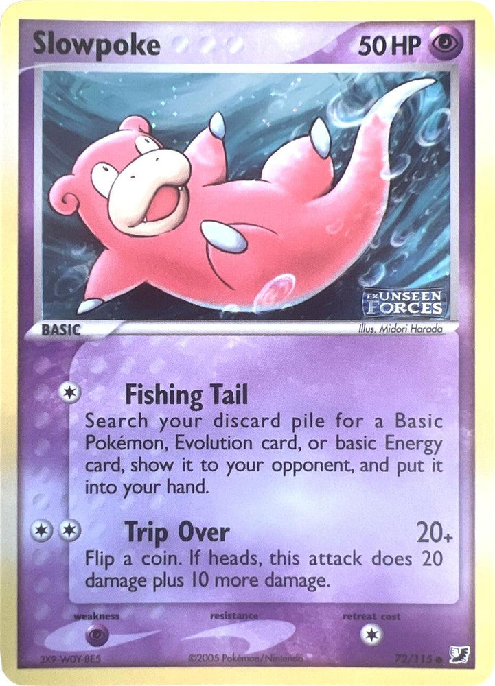 Slowpoke (72/115) (Stamped) [EX: Unseen Forces] (Online Only)