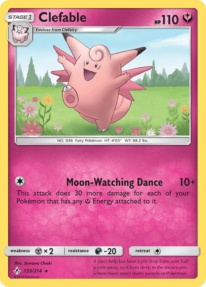 Clefable (133/214) [Sun & Moon: Unbroken Bonds] (Online Only)