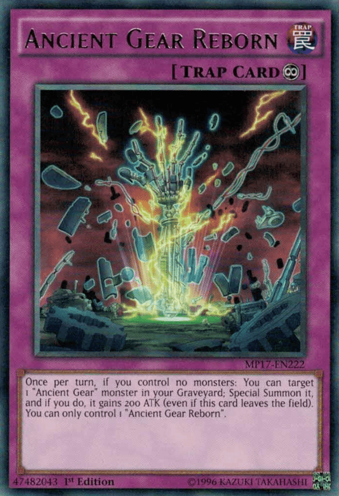 Ancient Gear Reborn [MP17-EN222] Rare (ONLINE ORDER ONLY)