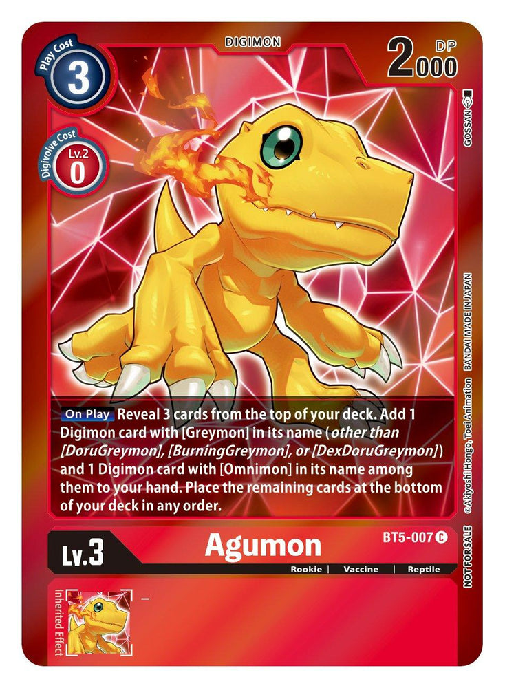 Agumon [BT5-007] (Event Pack 2) [Battle of Omni] (ONLINE ORDER ONLY)