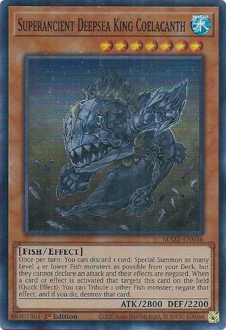 Superancient Deepsea King Coelacanth [MAZE-EN036] Super Rare (ONLINE ORDER ONLY)