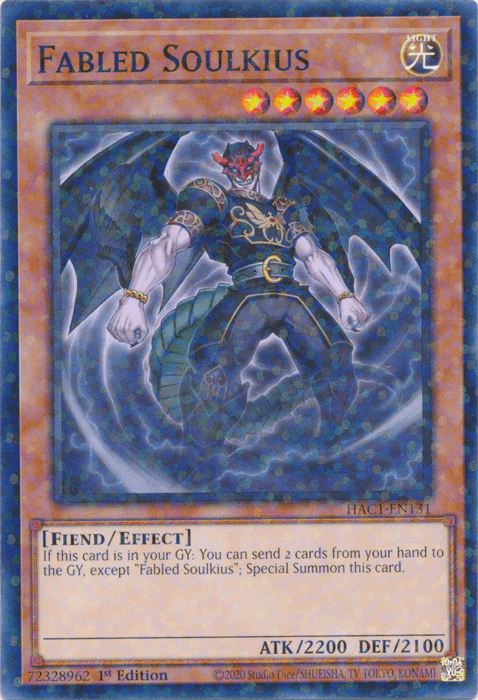 Fabled Soulkius (Duel Terminal) [HAC1-EN131] Parallel Rare (ONLINE ORDER ONLY)