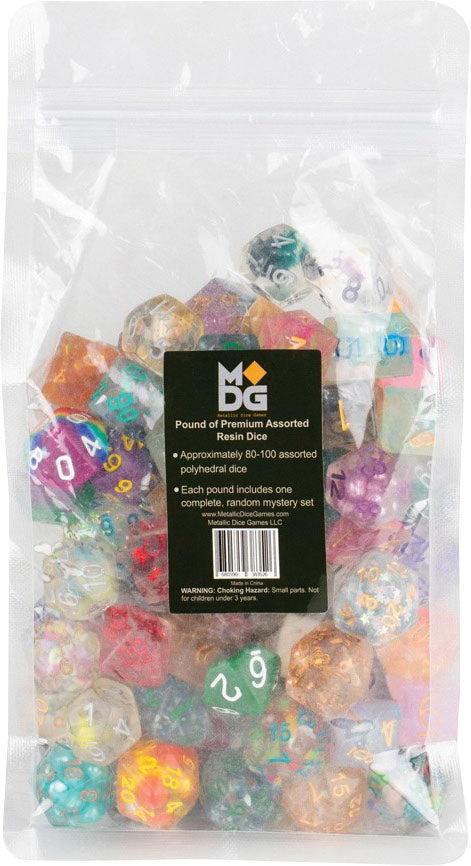 Pound of Assorted MDG Premium Resin Dice (ONLINE ORDER ONLY)