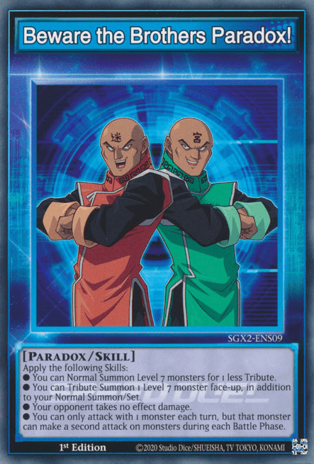 Beware the Brothers Paradox! [SGX2-ENS09] Common (ONLINE ORDER ONLY)