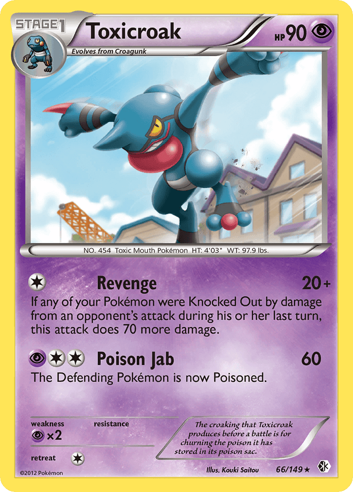 Toxicroak (66/149) [Black & White: Boundaries Crossed] (Online Only)