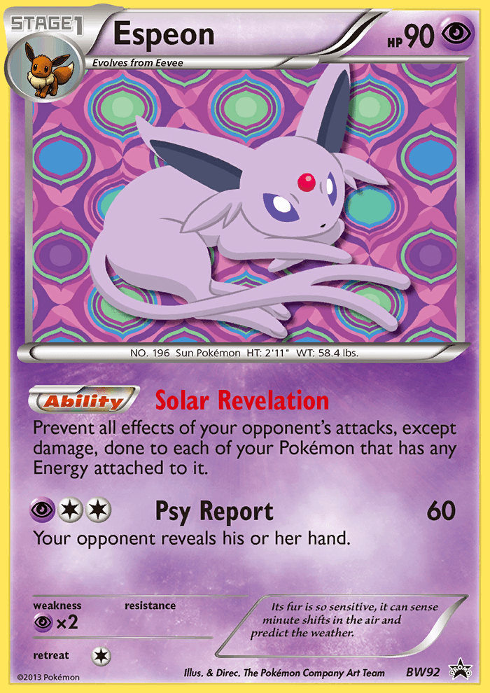 Espeon (BW92) [Black & White: Black Star Promos] (Online Only)