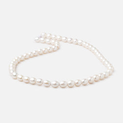 7x8mm Off White Oval 2.5mm Drill Hole Freshwater Pearls 53 pieces