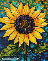 Diamond Art Club – Golden Majesty Sunflower Diamond Painting (Round Drill, 13" x 17") (ONLINE ORDER ONLY)