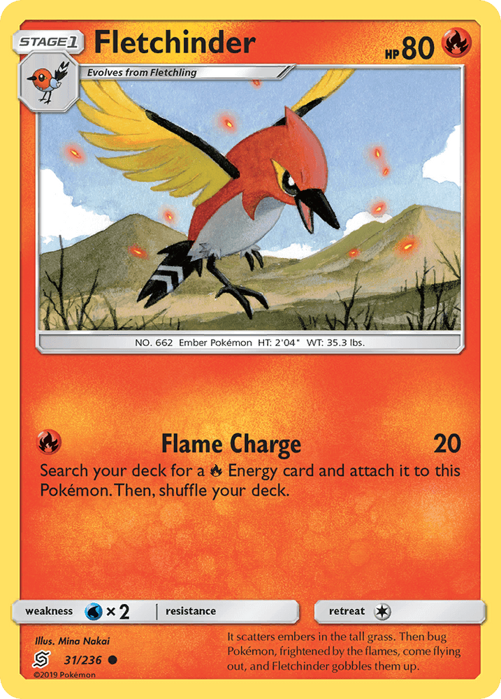 Fletchinder (31/236) [Sun & Moon: Unified Minds] (Online Only)