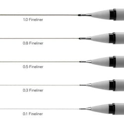 Winsor & Newton: Fineliner - Black 0.8