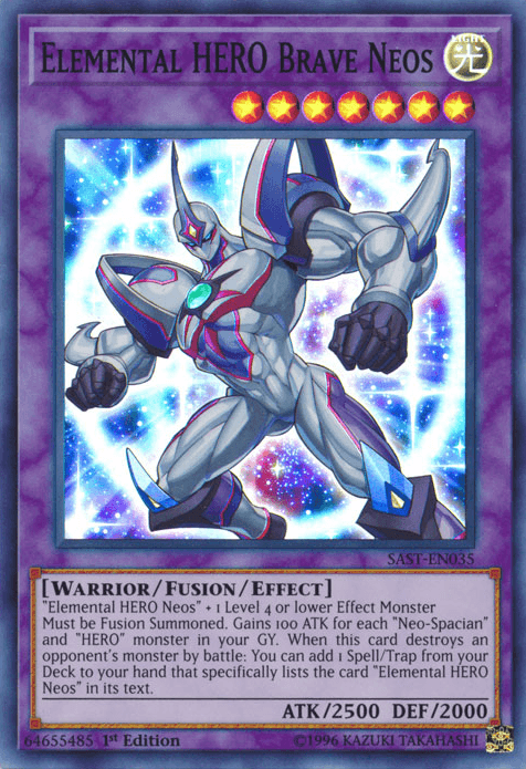 Elemental HERO Brave Neos [SAST-EN035] Super Rare (ONLINE ORDER ONLY)