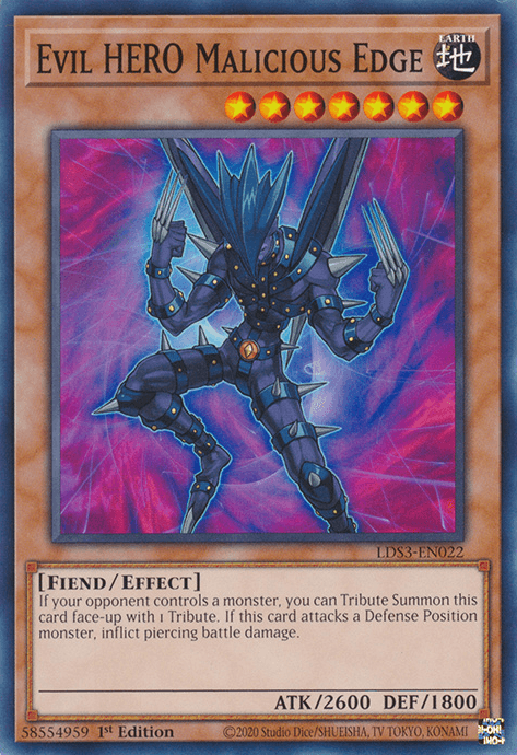 Evil HERO Malicious Edge [LDS3-EN022] Common (ONLINE ORDER ONLY)