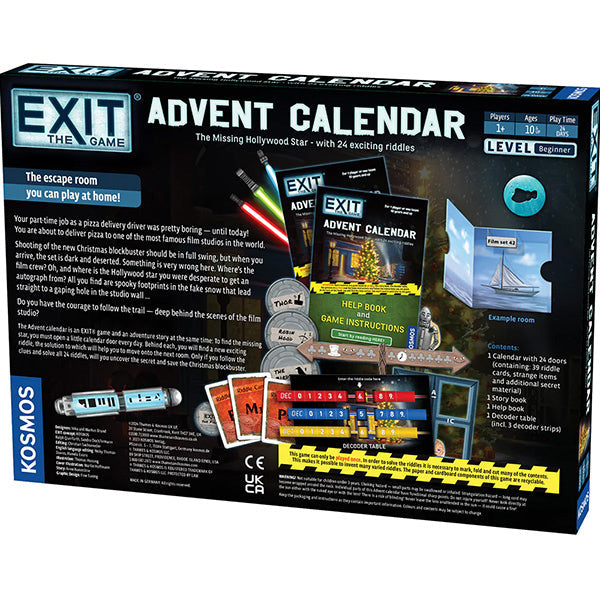 EXIT: Advent Calendar- The Missing Hollywood Star (Online Order Only)