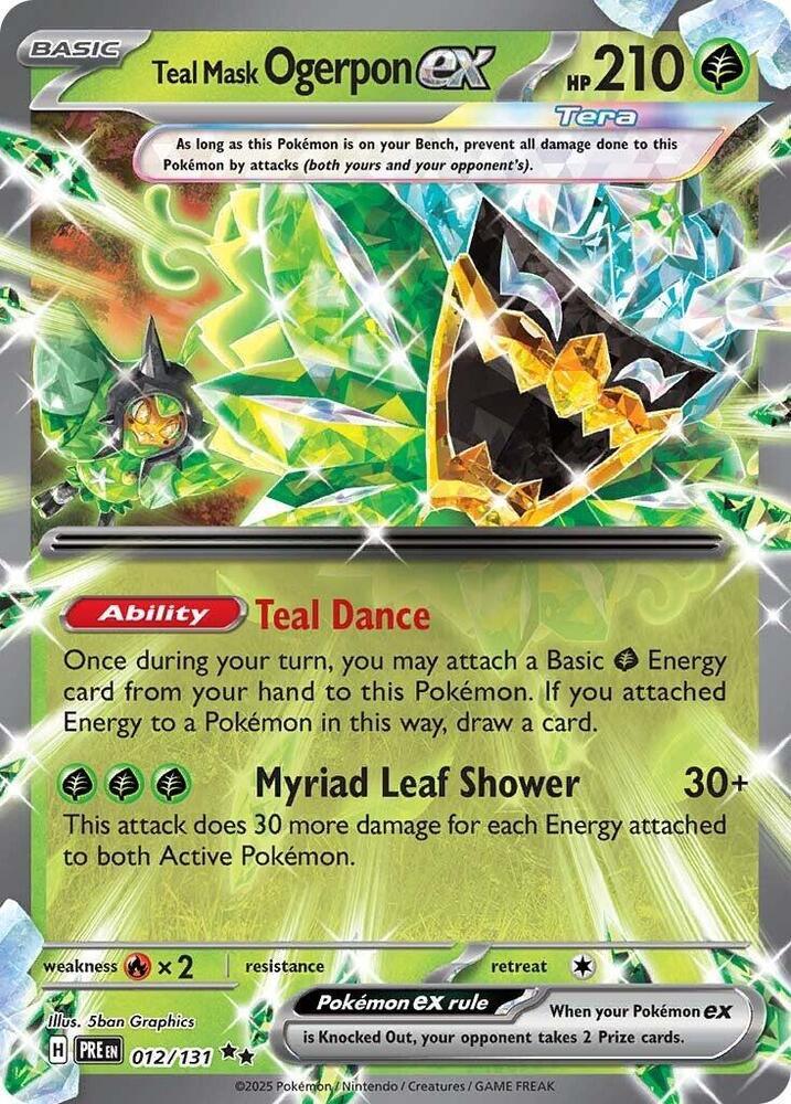 Teal Mask Ogerpon ex (012/131) [Scarlet & Violet: Prismatic Evolutions] (Online Only)