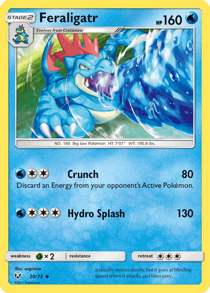 Feraligatr (20/73) [Sun & Moon: Shining Legends] (Online Only)