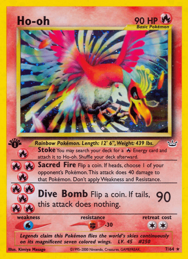 Ho-oh (7/64) [Neo Revelation 1st Edition] (Online Only)