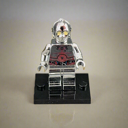 C-3PO Electroplated Silver Chrome – Custom Brick Compatible Minifigure (ONLINE ORDER ONLY)